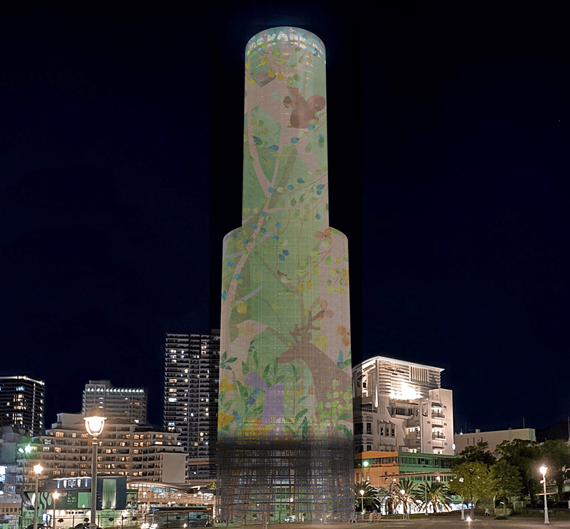 Kobe Port Tower Projection Mapping