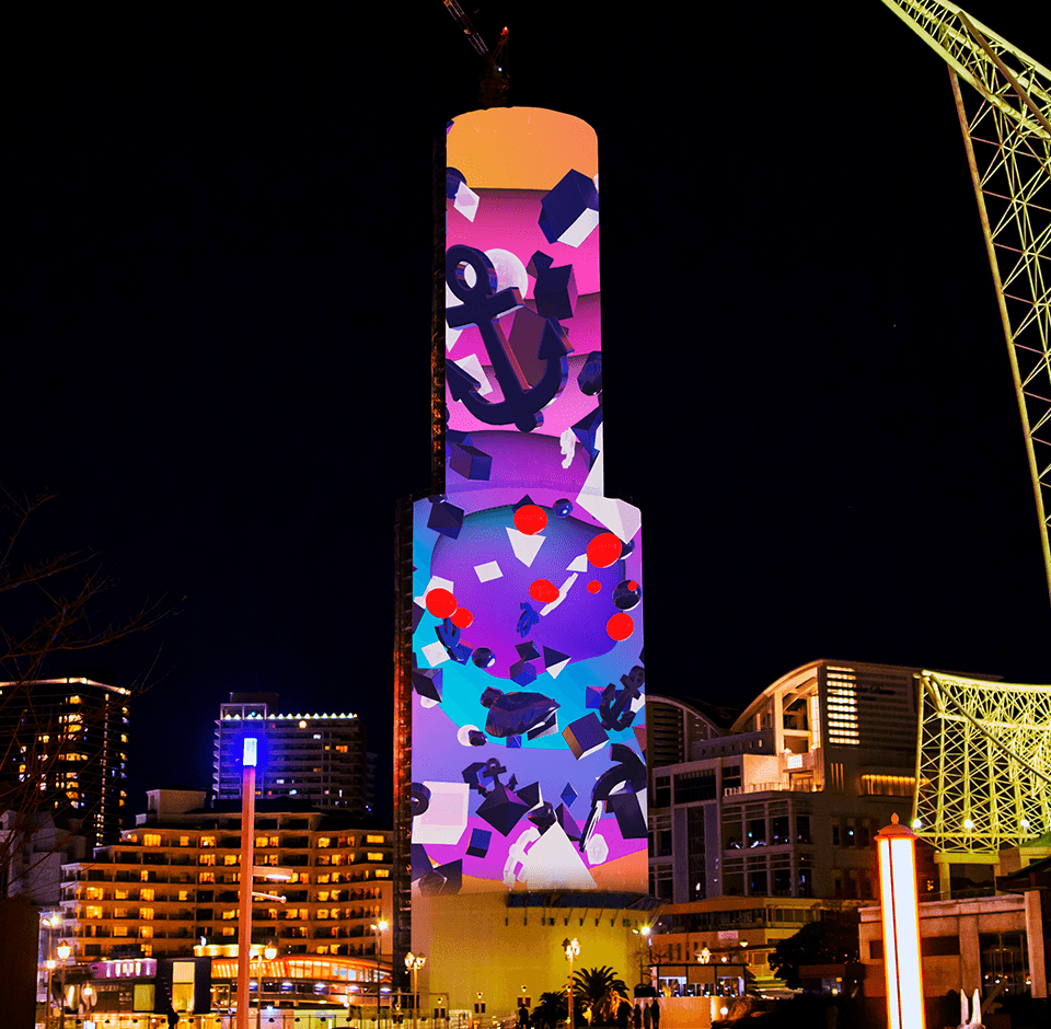 Kobe Port Tower Projection Mapping