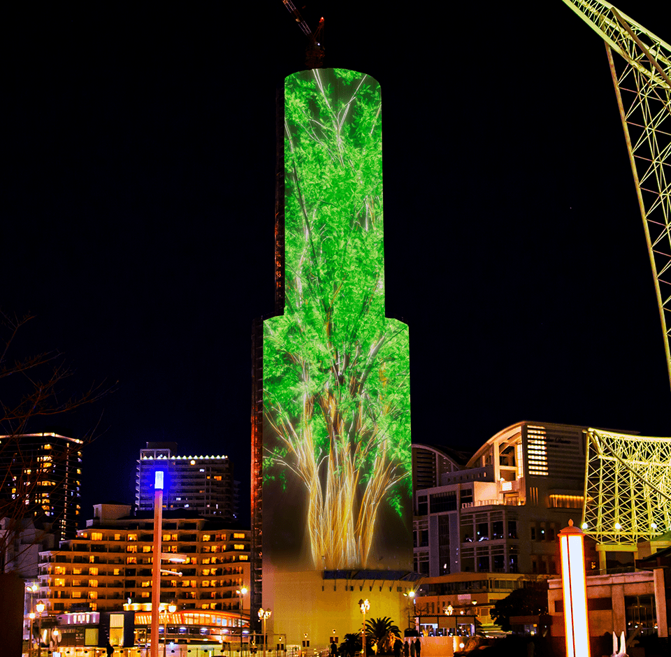 Kobe Port Tower Projection Mapping