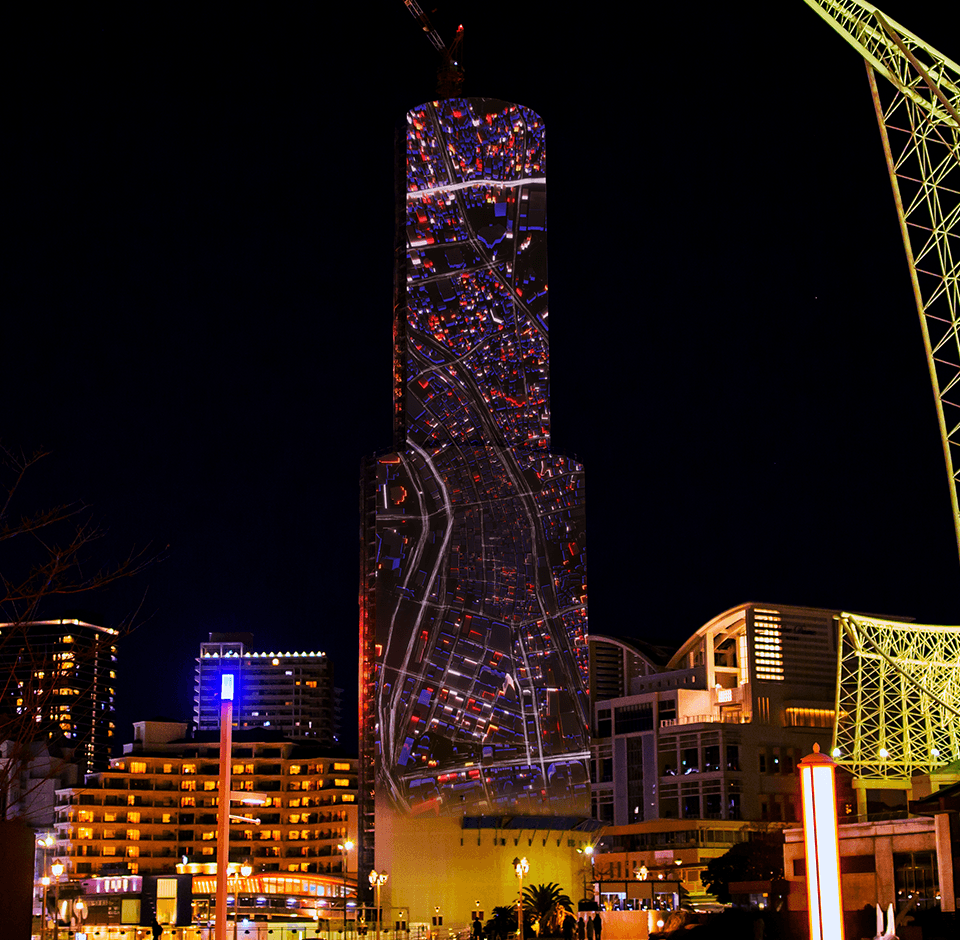 Kobe Port Tower Projection Mapping