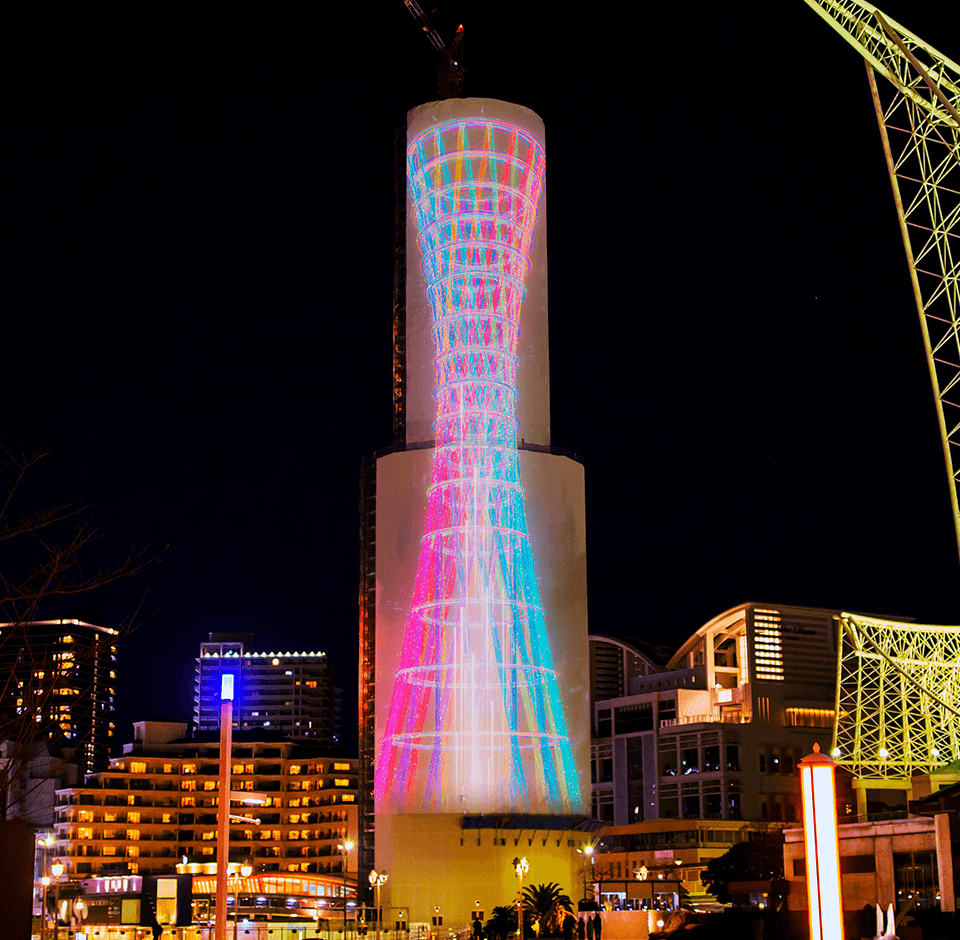 Kobe Port Tower Projection Mapping